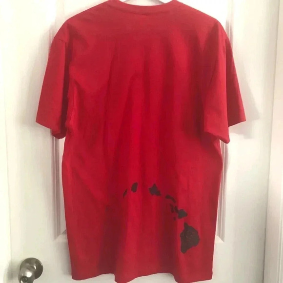 North Shore Hawaii Red Short Sleeve Tee Hawaiian Islands Print - Picture 4 of 9